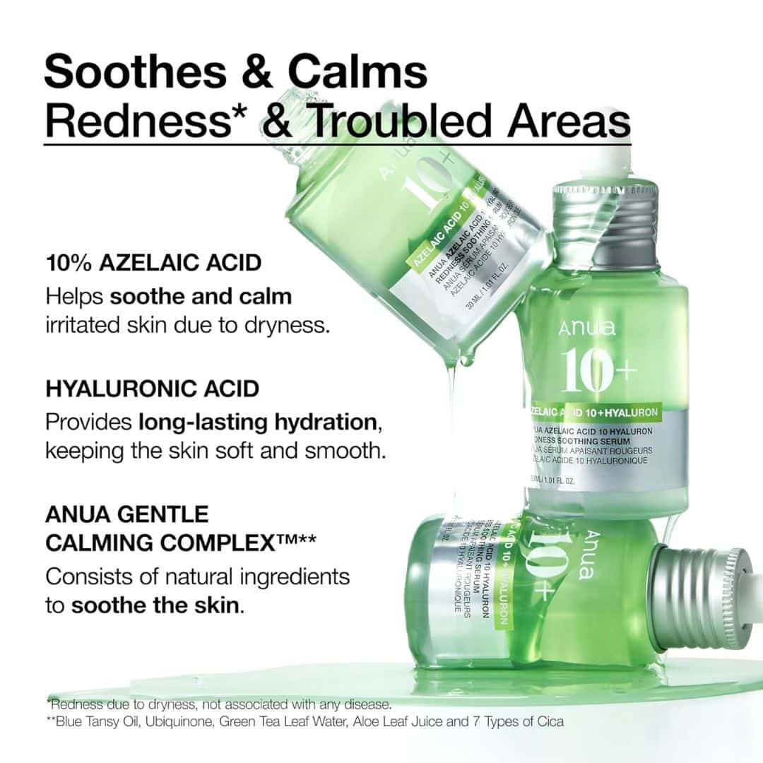 Anua Azelaic Acid 10 Hyaluron Redness Soothing Serum- 30ml
