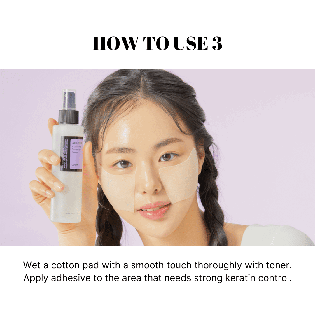 COSRX AHA/BHA Clarifying Treatment Toner 150ml how to use direction step 3