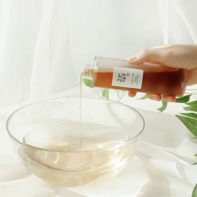 Beauty of Joseon Ginseng Essence Water Poured in bowl of water for Cleansing