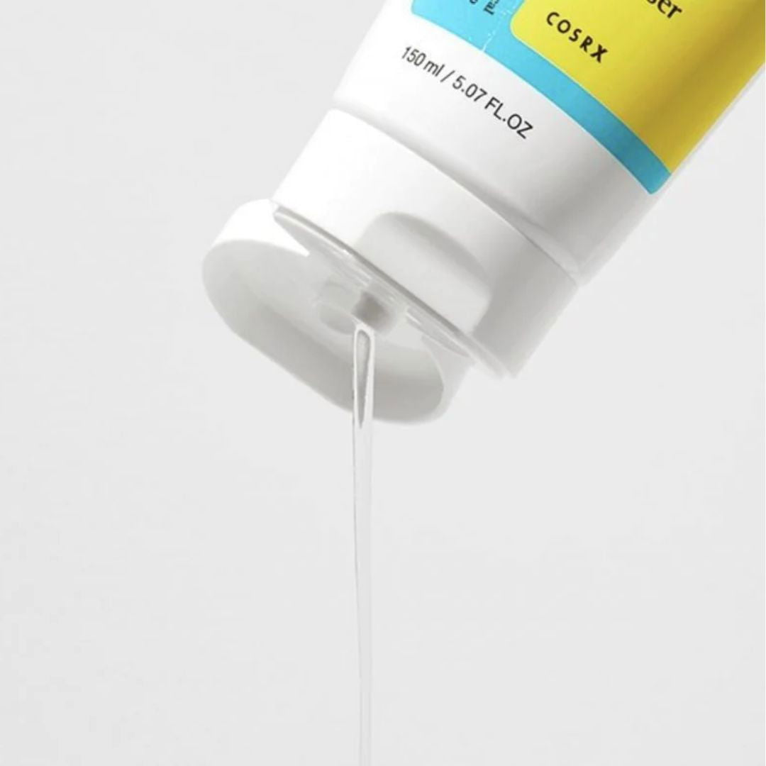 COSRX Low pH Good Morning Gel Cleanser 150ml  showing products dispensed