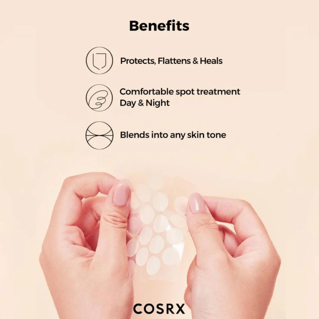COSRX Master Patch Basic product with text highlighting benefits