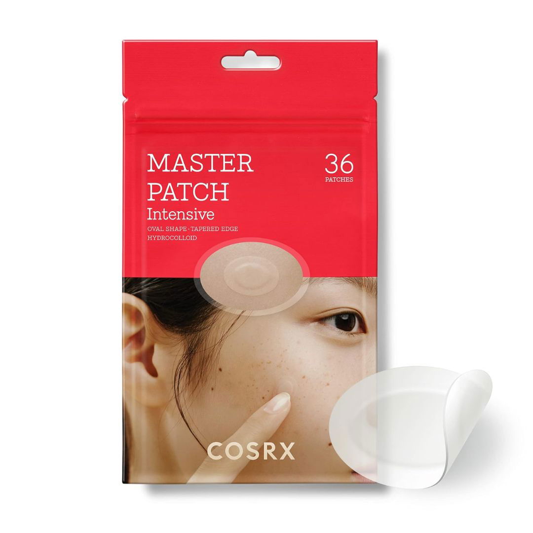 COSRX Master Patch Intensive packaging with a clear patch on a white background 36 patches