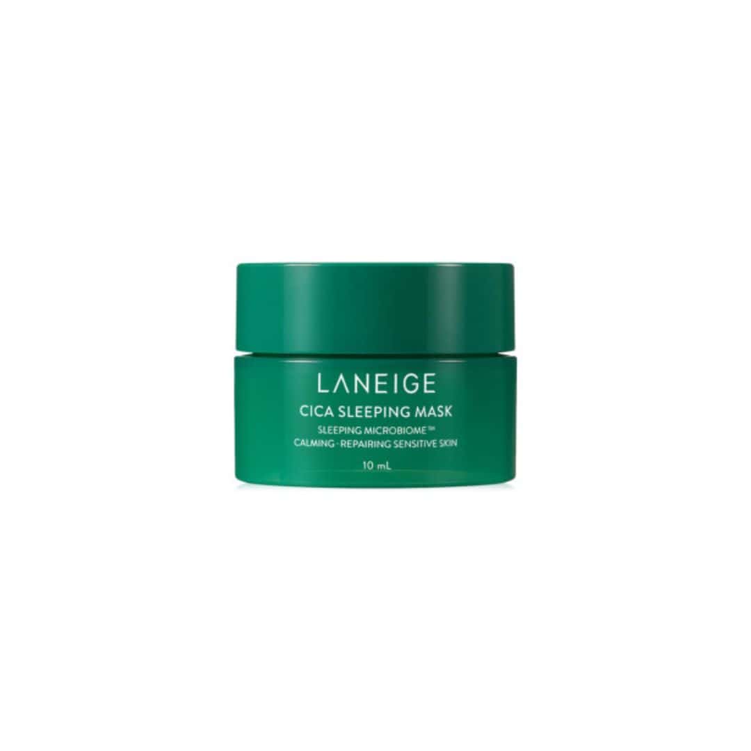 Laneige Cica Sleeping Mask jar on a white background