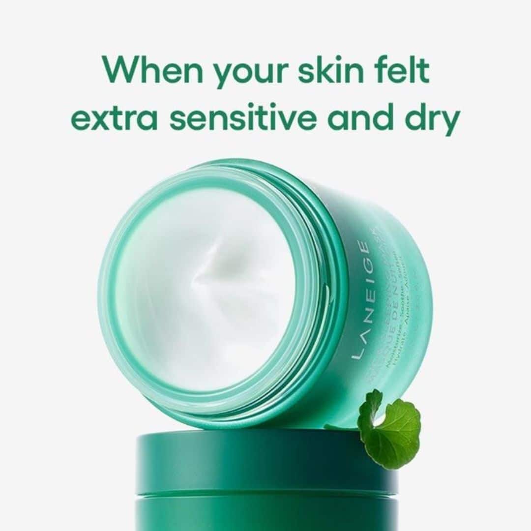 Laneige Cica Sleeping Mask cream inside jar