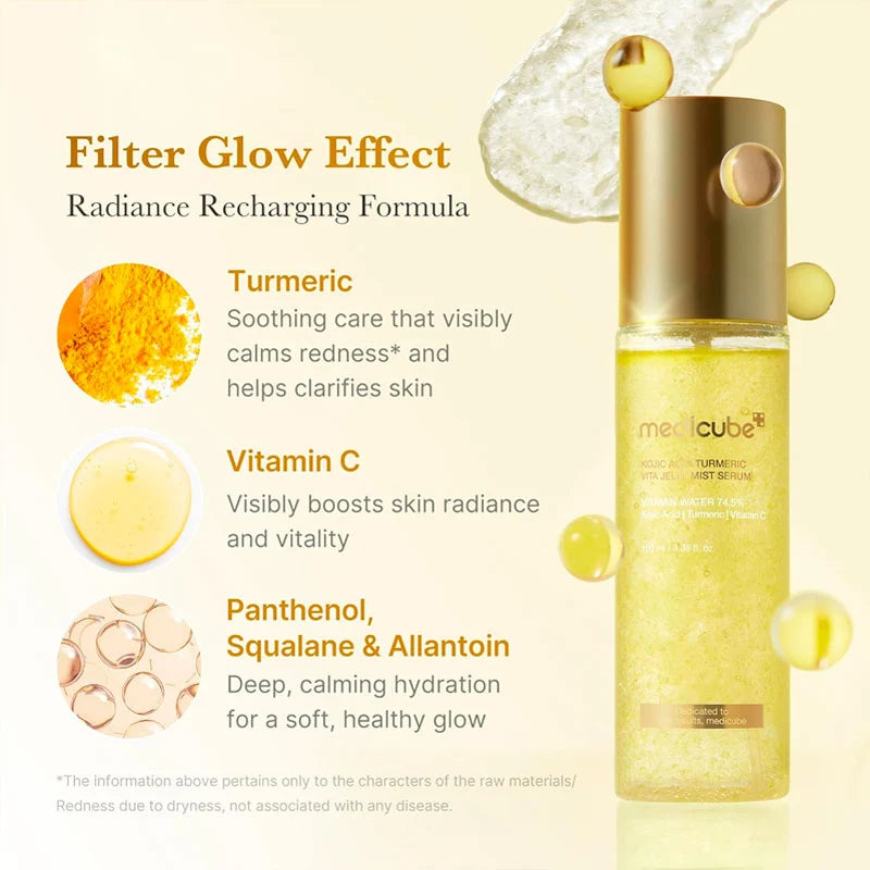 Medicube Kojic Acid Turmeric Vita Jelly Mist Serum - AuraSilque