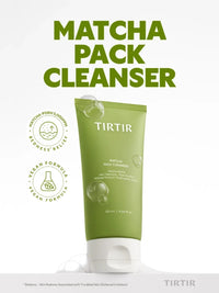 TIRTIR Matcha Pack Cleanser tube on a white background with green text.