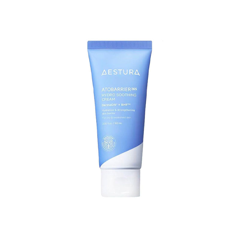 Aestura Atobarrier365 Hydro Soothing Cream tube on a white background