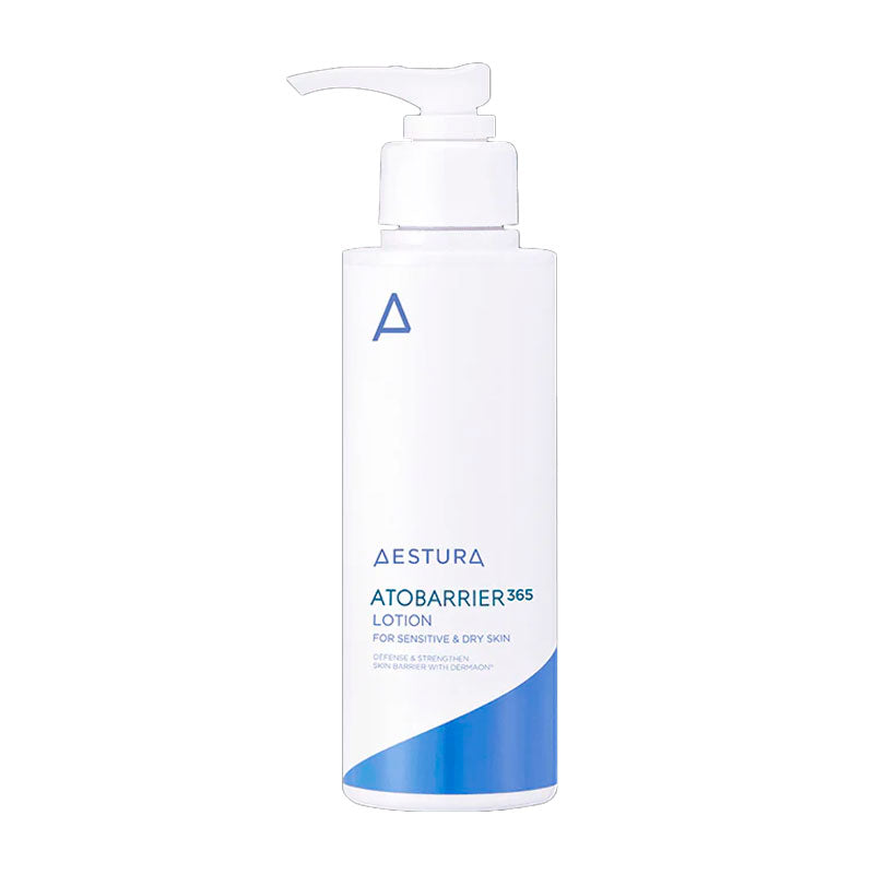 Aestura Atobarrier 365 lotion bottle on a white background
