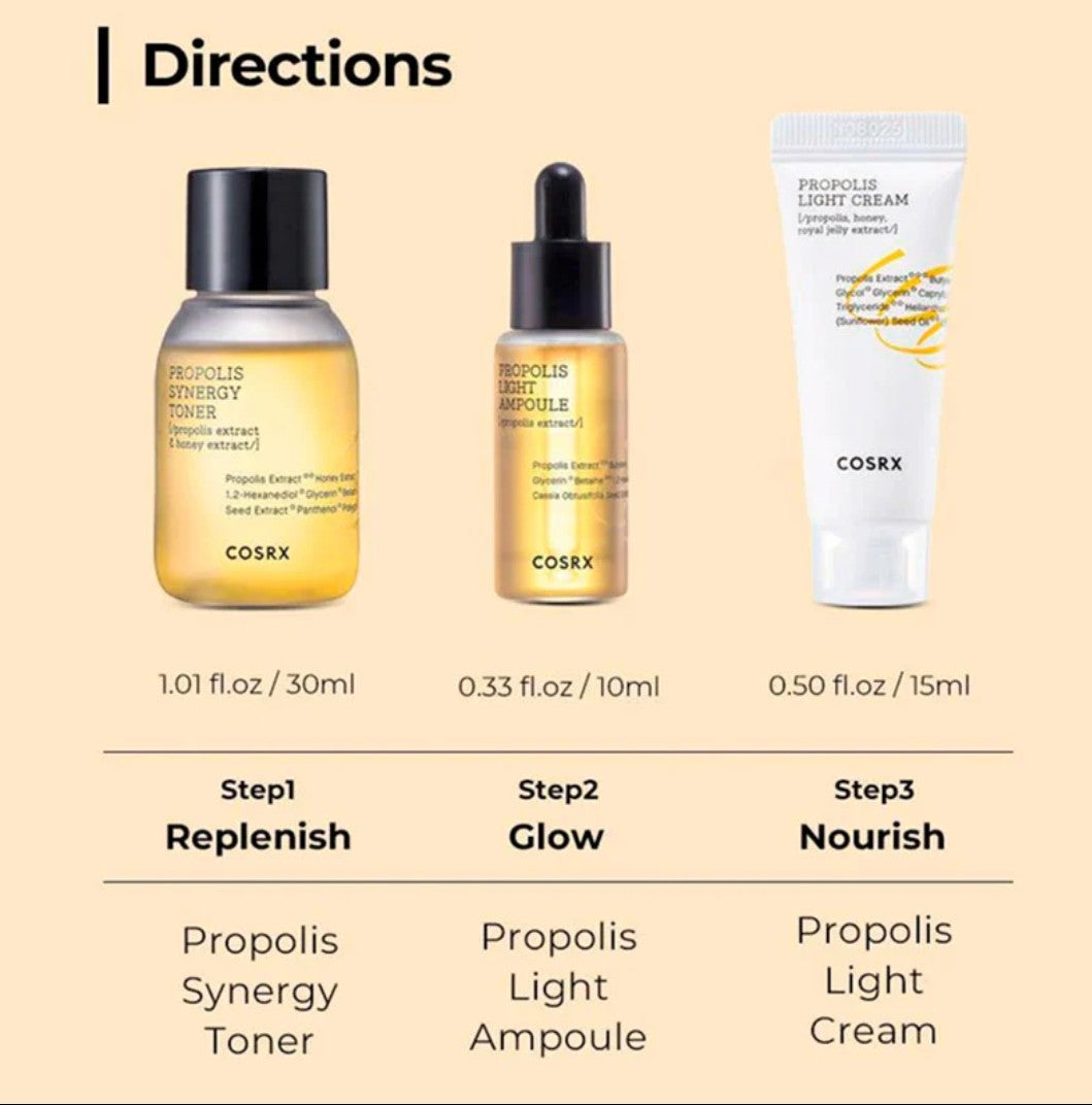 Cosrx Honey Glow Kit Direction