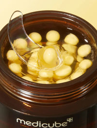 Medicube Deep Vita C Capsule Cream Open Jar showing the capsule inside